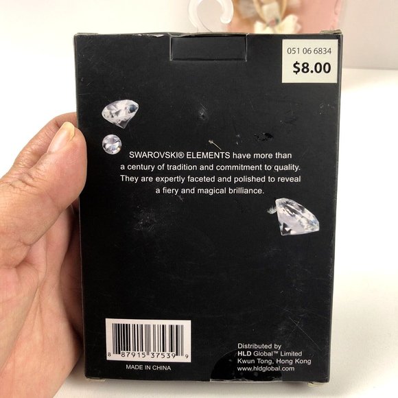 Christmas Ornament Lot of 4 Mikasa Crystal Candle,2 Angels &Swarovski 2014 Frame - Picture 8 of 10